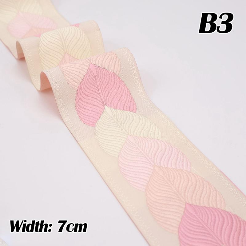 3M Chinese Retro Webbing Embroidery Lace Trim Edged 3cm/7cm Jacquard Ribbon For Diy Hanfu Clothes Curtain Decor Accessories