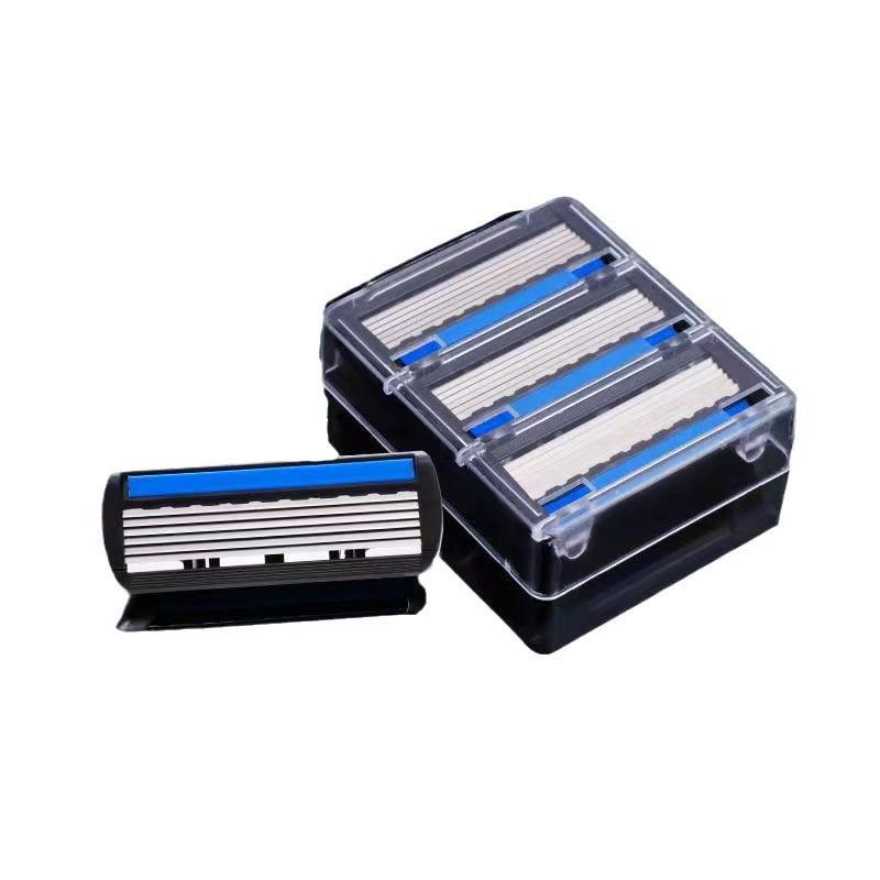 6-Layer Manual Razor Set with Holder - Portable Beard Shaver