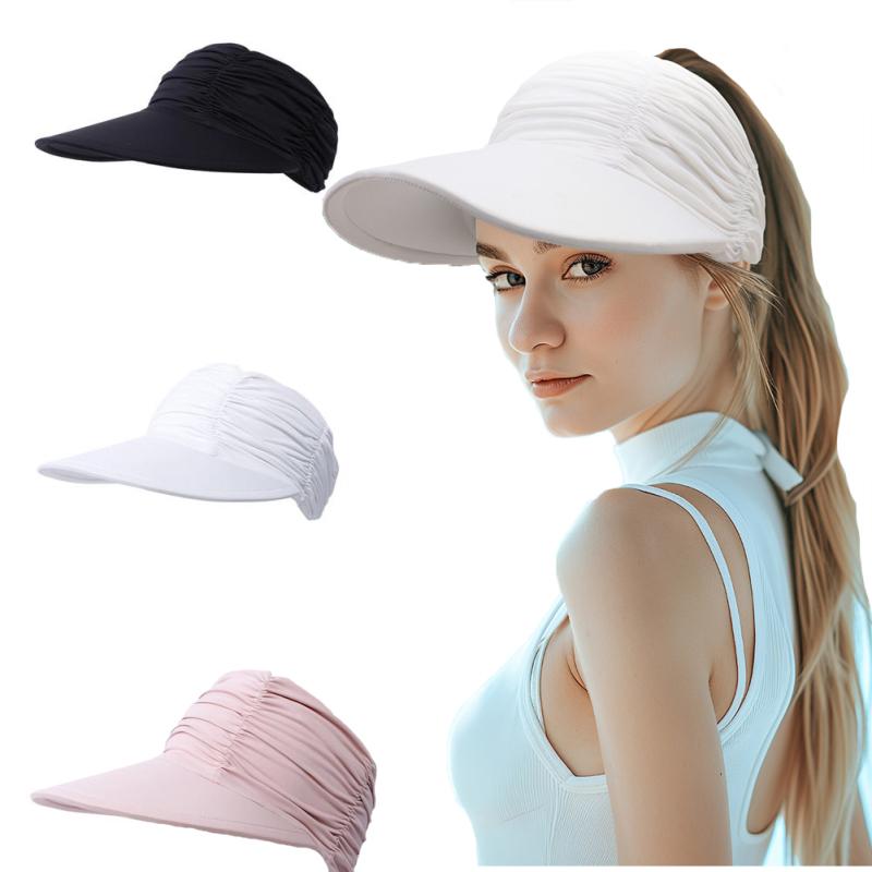 

Женская солнцезащитная козырек с широкими полями, летняя регулируемая шляпа для спорта на открытом воздухе, гольфа, пляжа, путешествий, тенниса