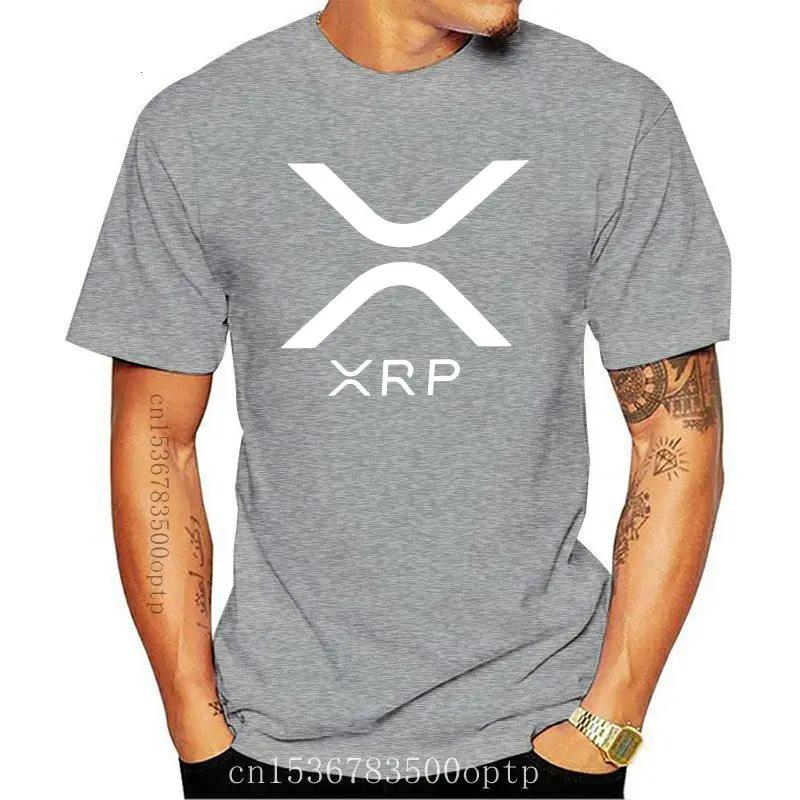100% Cotton O-neck Custom Printed Men T Shirt Ripple XRP New Logo Crypto Currency Bitcoin Hodl T-Shirt Top Tee Plus Size