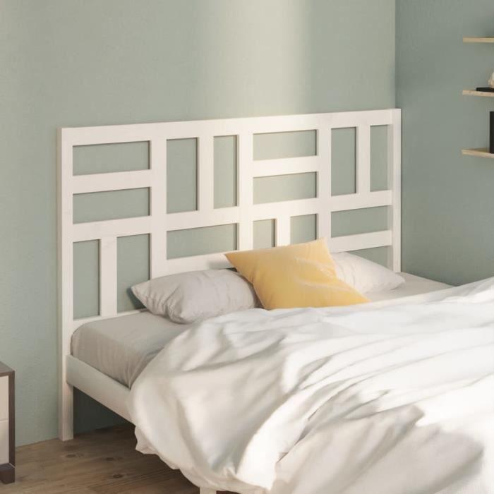 VidaXL Headboard White 126x4x104 Cm Solid Pine Wood 818181
