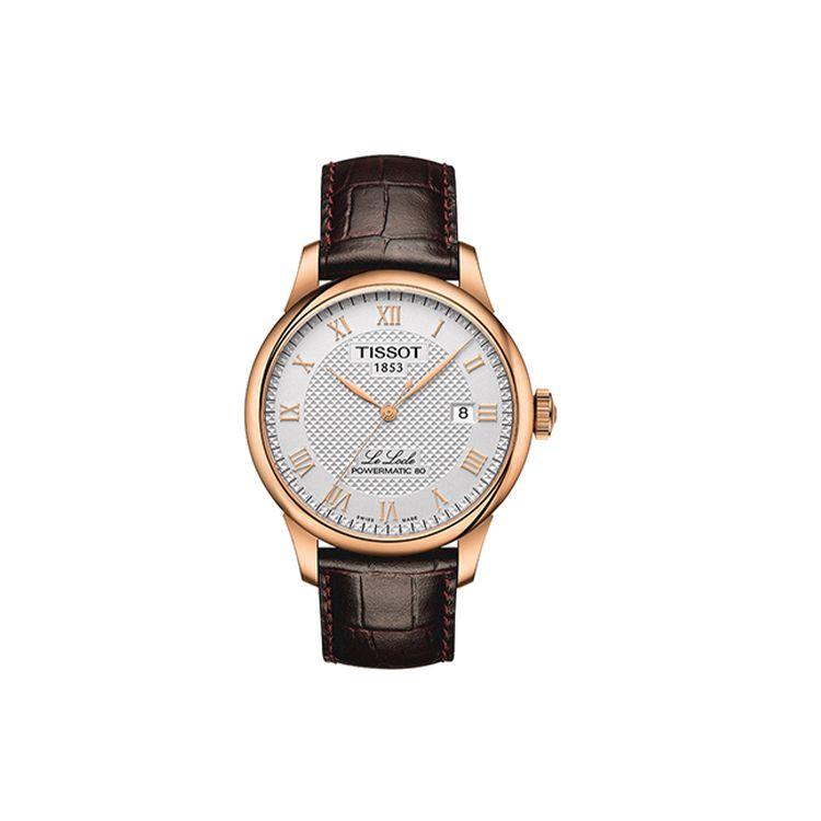 

Tissot Le Locle Series Mechanical Movement Waterproof Diamond Pattern Rose Gold Calendar Casual Simple Watch Men watches Silver T006.407.36.033.00 Regular Watch Box,White Dial Black Brown Strap