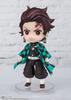 TAMASHII NATIONS Figuarts Mini Demon Slayer: Kimetsu No Yaiba Tanjiro Kamado Water Breathing, Approximately 90mm, PVC & ABS Painted Action Figure