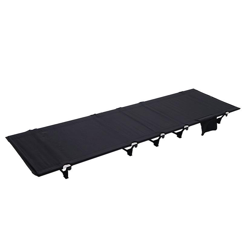 Ultralight Folding Camp Cot Oxford Fabric Aluminum Frame Full Size Portable Bed Sturdy Support for Camping Office Nap Multi-Scene Use