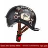 Unisex Retro Flip-up Motorcycle Helmet for All Seasons - American Style Half Helmet for Safety