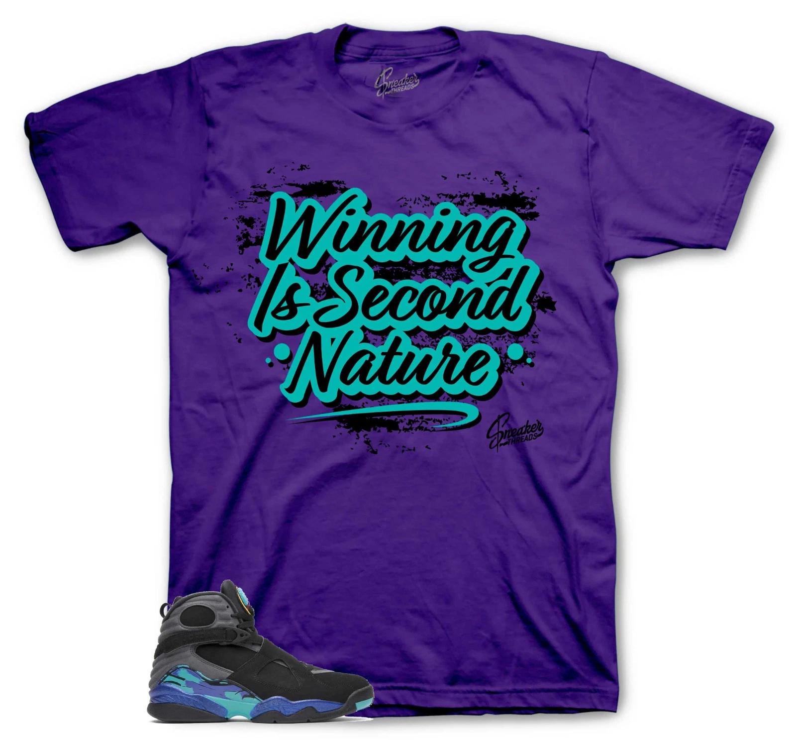 

Shirt To Match Retro 8 Aqua Shoes AJ8 Aquatone - Second Nature Sneaker Tees 3XL