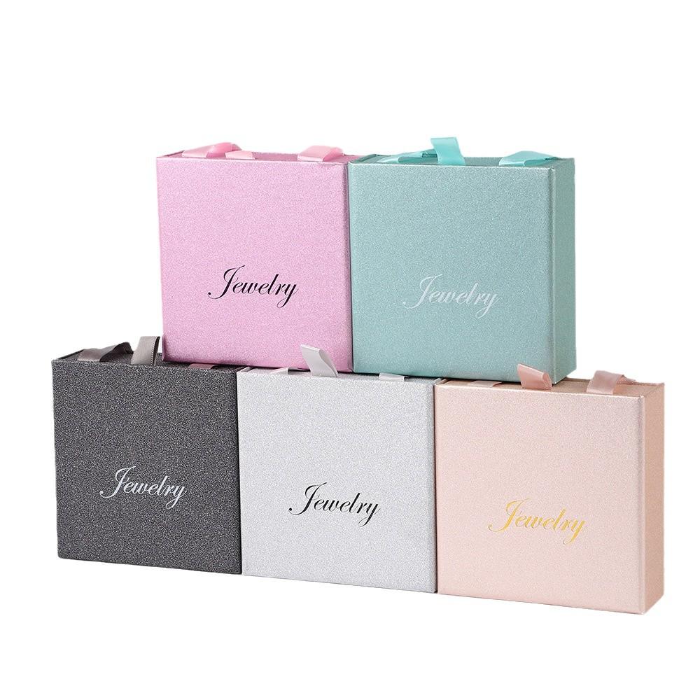 Glitter Paper Jewelry Box for Earrings, Bracelets, and Rings