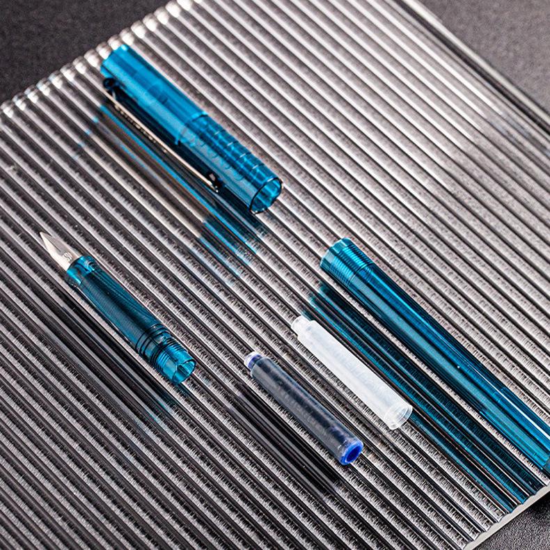 Schneider 0.35mm Iridium Gold Nib Fountain Pen - BK406 Starry Sky Model with Replaceable Ink Cartridge