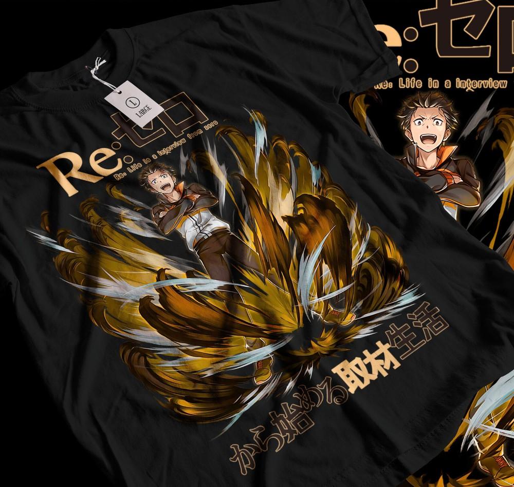 

Re:Zero Shirt, Re Zero T-shirt, Emilia, Ram, Subaru, Japanese, Manga, Gift 065 2XL