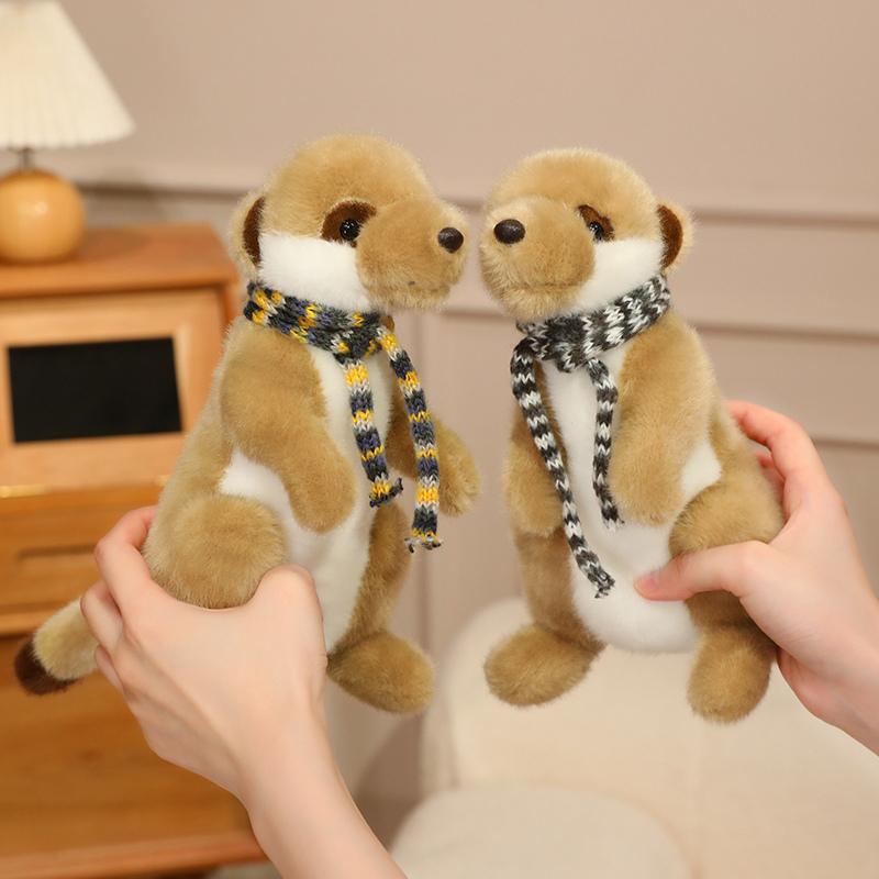1Pc 22Cm Simulated Meerkat Plush Toy High-Quality Comfort Meerkat Plush Doll Soft Stuffed Animal Zoo Souvenirs Birthday Gift