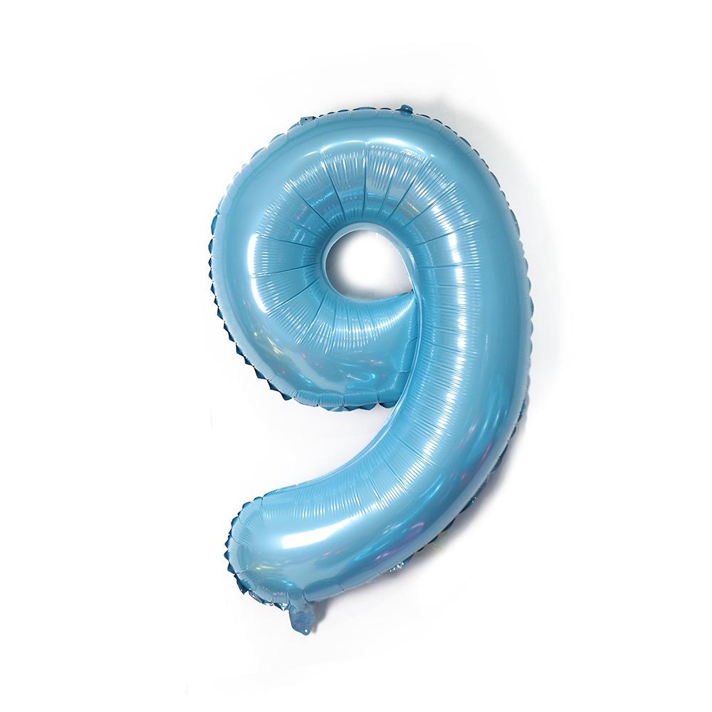 

Большой 40-дюймовый цифровой шар из алюминиевой пленки 90 см Версия для США Конфетно-голубой Перламутрово-розовый Алюминиевая фольга Цифровой гелиевый шар 40 inch US version of candy blue 9