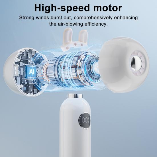 Portable Handheld Turbo Fan Digital Display High-Speed Strong Airflow Low Noise Personal Rechargeable Air Cooler Fan