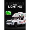 1/32 Пікап Silverado RV Модель автомобіля для відпочинку Литий Кемперван Автодім Туристичні транспортні засоби Модель автомобіля Звук Світло Дитяча іграшка Подарунок