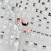 6pcs 3D Black White Bow French Nail Stickers Cute Polka Dot Bowtie Ribbon Nail Decals 8*10cm Self-Adhesive DIY Manicure Charms