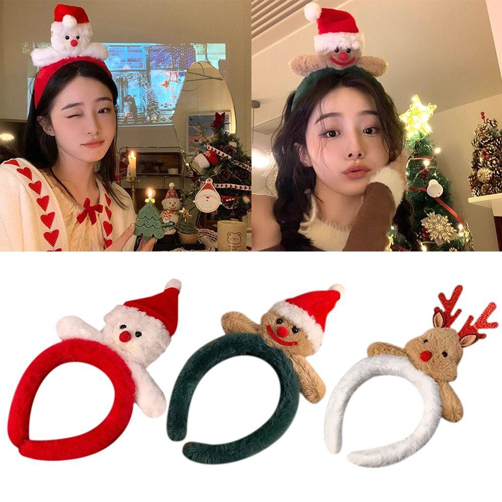 

Повязка для волос в виде лося, головной убор для вечеринки в виде снеговика, новый обруч для волос на Рождество