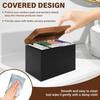 Wood Tampon Holder Bathroom Pad and Tampon Storage Box with Lid Feminine Product Organizer for Toilet Desktop Decor