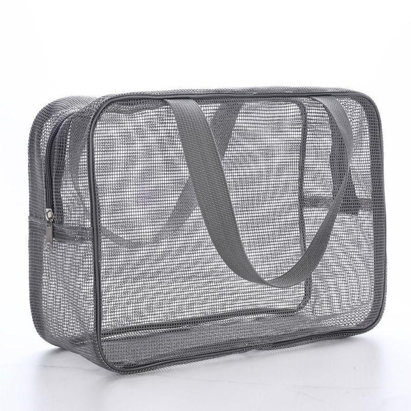 Mesh Toiletry Bag for Men & Women - Large Capacity, Portable Travel Shower Bag