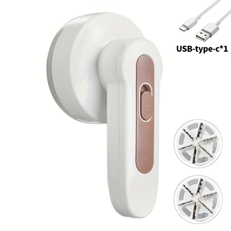 

Portable Rechargeable Lint Remover with Cleaning Brush - Effective Fabric Shaver for Clothes, Furniture, And Carpets - Includes USB Cable