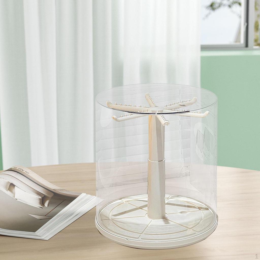 Drehbarer transparenter Vitrinenständer für Puppen, kreative Dekoration, staubdichter Figurenständer