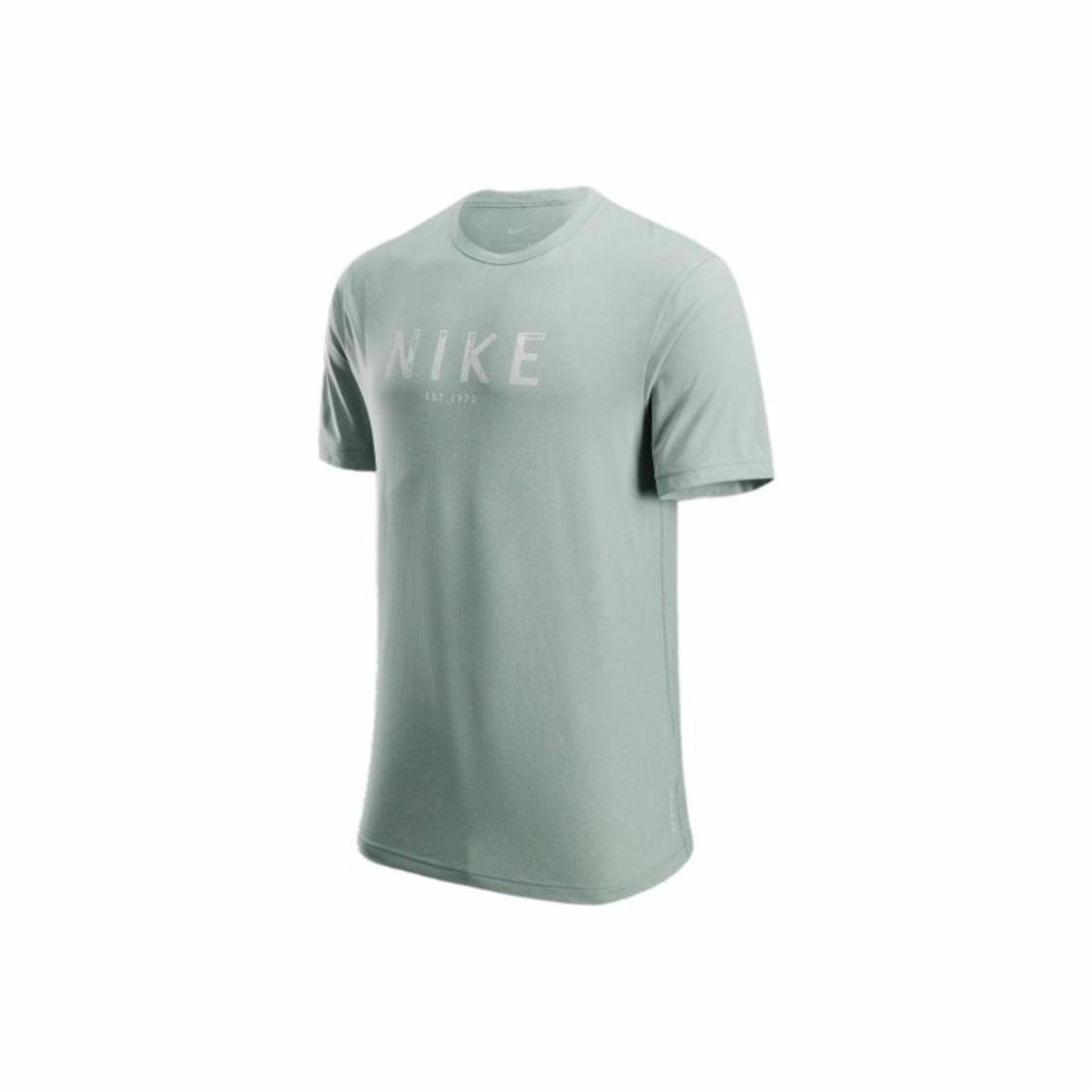 Nike Men s Outdoor Casual Soft Crew Neck Short Sleeve T-Shirt in Green L