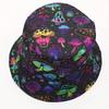 Adult Bucket Hat With Cartoon Mushroom Print, Lightweight Breathable Polyester Fisherman Cap For Outdoor