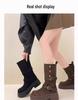 Two-way Khaki Thick-Soled Mid-Calf Vintage Martin Boots 2025 - Height-Increasing, Fashionable, Slimming Short Boots.