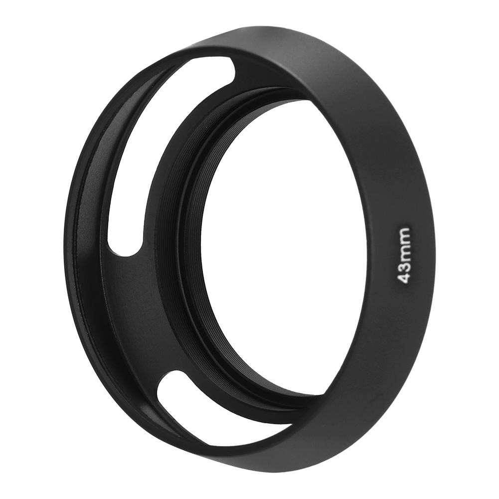 Universal Aluminium Alloy Hollow Camera Lens Hood Sunshade Cover Protector