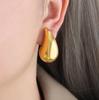 Gold-Plated Titanium Steel Geometric Teardrop Vintage Earrings