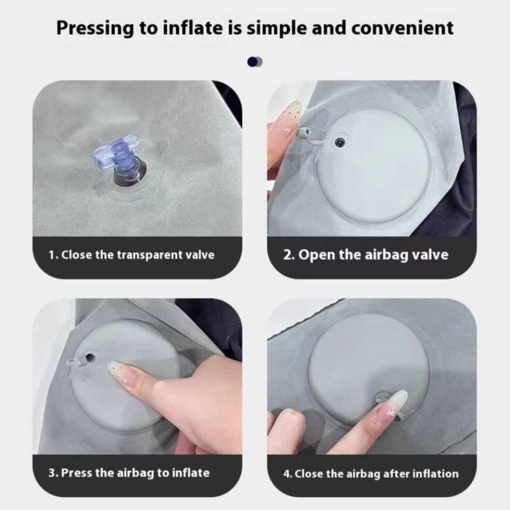 Надувное сиденье-бустер из плюшевой ткани, складной, для путешествий, нажимная подставка для ног, воздушная подушка для сиденья, для домашнего использования