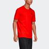 Adidas D4T T Shirts Men's Red Crew Neck Moderate Straight Fit DU0385
