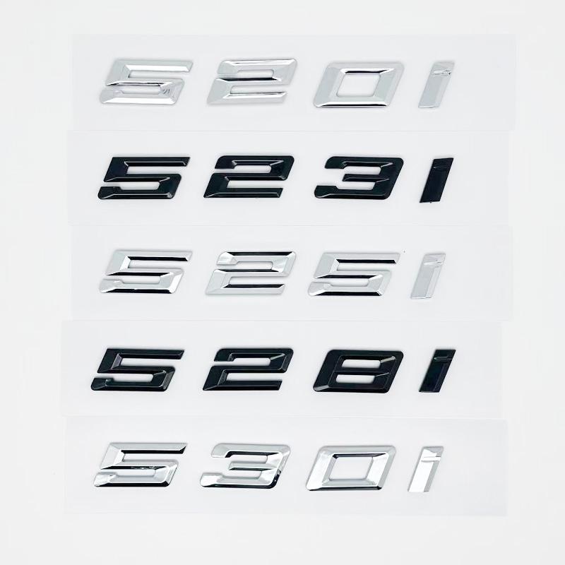 Błyszczący Czarny ABS Emblemat do BMW Serii 5 E39 E60 E61 F10 F11 G30 - 520i 523i 525d 530d 530e 535d 540d 545e Naklejka z Logo na Bagażnik