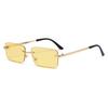 Trendy Frameless Rectangular UV Protection Sunglasses – High-End Street Style
