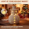 Terracotta Snowman Decor Handcrafted Resin Snowman Figurines Christmas Holiday Rustic Winter Tabletop Decor