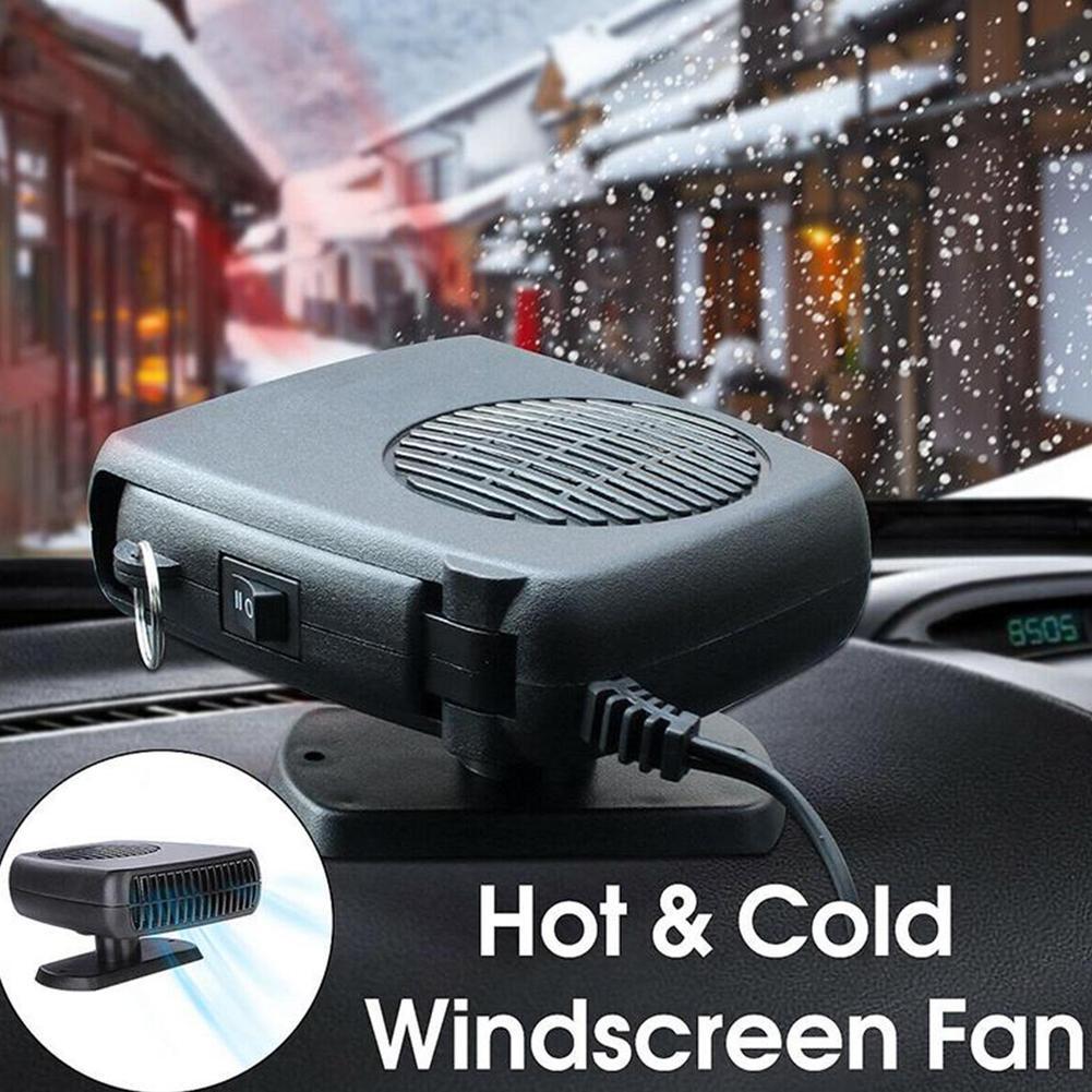 2IN1Car Heater&Cooling Fan 12V 120W/24V 200W Portable Electric Windshield Defroster Defogger Demister,Anti-Fog Heating Dryer