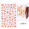 Elegant Ginkgo and Maple Leaf Nail Art Stickers 6 Sheets Easy Apply Nail Decals Women's Nail Decoration for Autumn Nail
