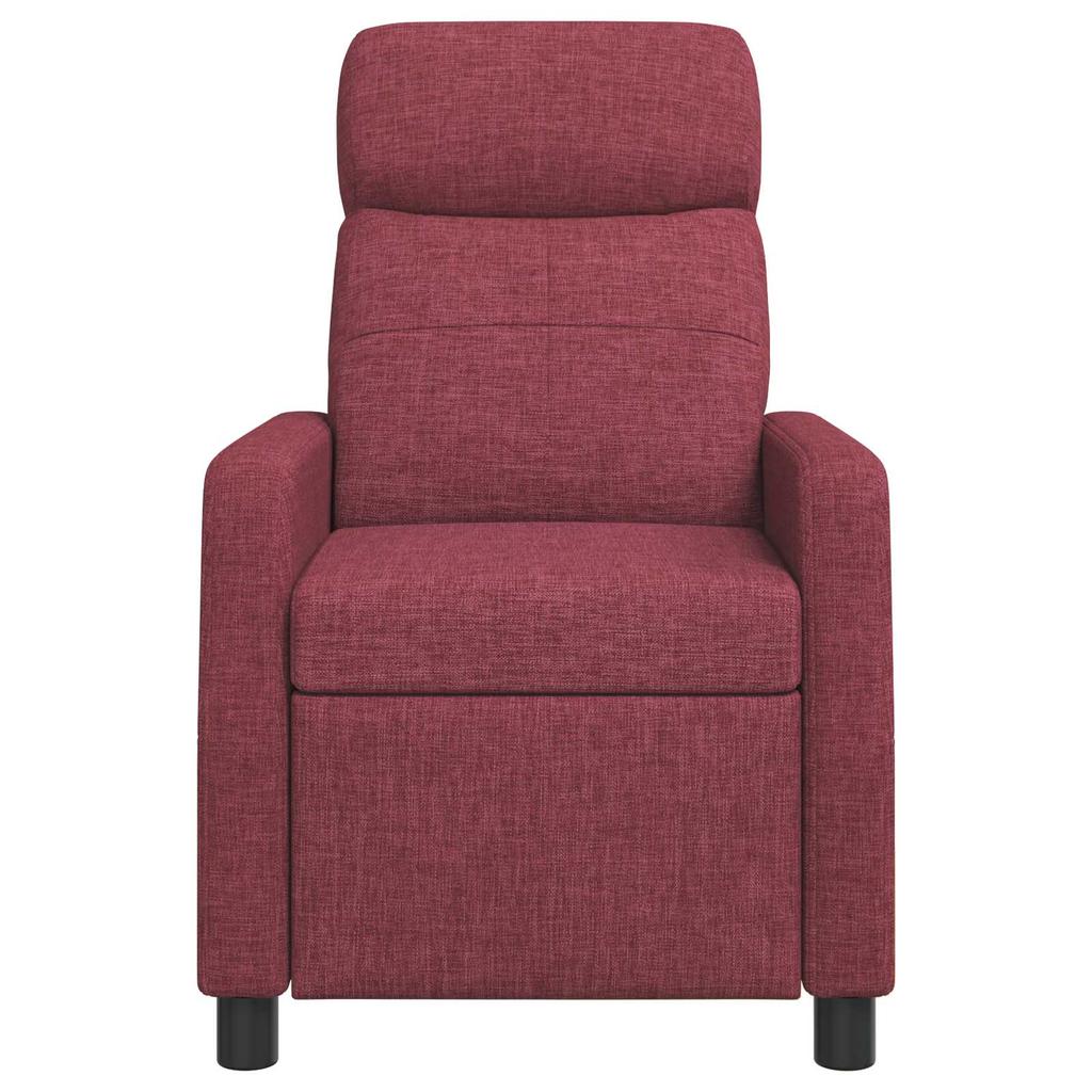 Recliner Chair Wine Red Fabric
