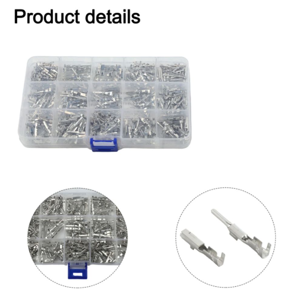 290 Stück Crimp-Pins 1/1,5/1,8/2,2/2,8/3,5mm Elektrischer Steckverbinder-Pin Nicht-isolierter Stecker Crimp-Pins