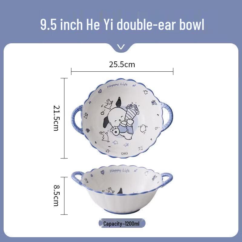 Qiwei Cute Cartoon Ceramic Dinnerware Set