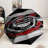 Ombrello con Emblema di Squadra di Calcio a 8 Stecche per Viaggio, Campeggio, Ombrello Leggero Portatile Casual, Essenziale per ogni Famiglia Regalo per le Vacanze