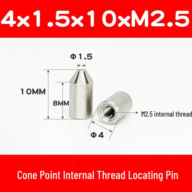 

Tapered Internal Thread Dowel Pin M2.5-M4 - Chamfered Guide and Locating Post, Non-standard Cylindrical Pin