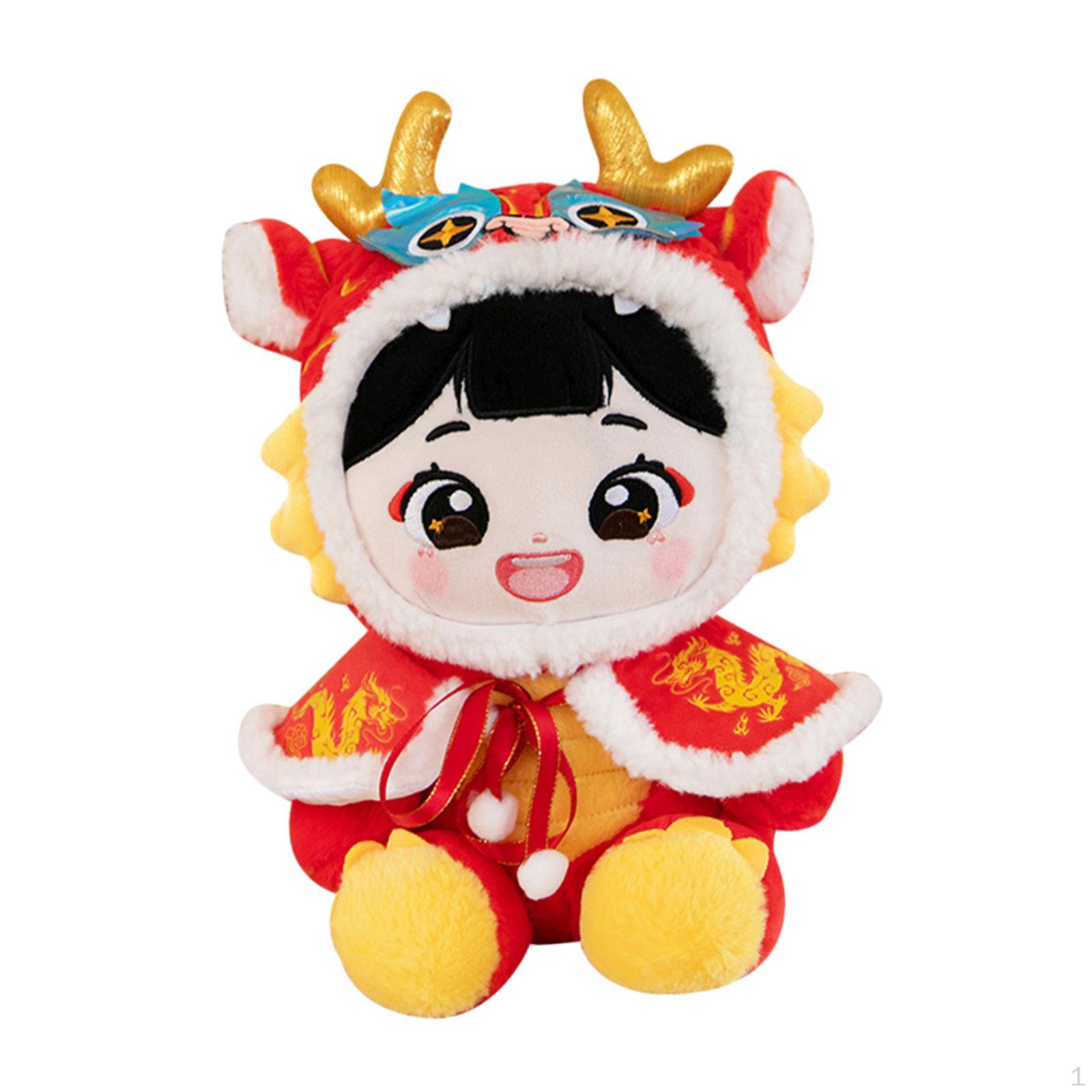 Китайский год Дракона Плюшевая игрушка Мультяшная Мягкая Набивная (Высота 28 см) Подушка для Girl