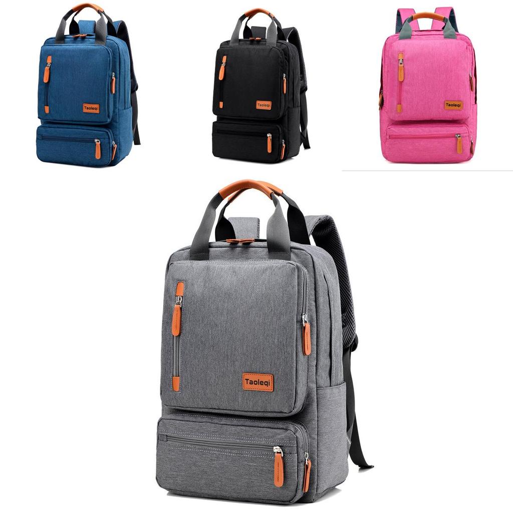 Solid Color Canvas Backpack For Men And Women With Spacious Storage For Travel