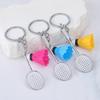 Stylish 4 Colors Badminton Keychain Unisex Metal Holder Pendent Keyring Backpack Charm Leisure Versatile Accessories
