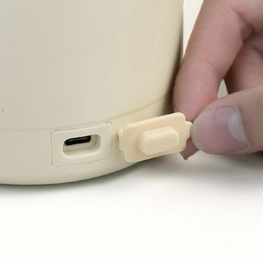 600ml USB Charging Thermal Mug 304 Stainless Steel Outdoor Congee Pot  Office Use