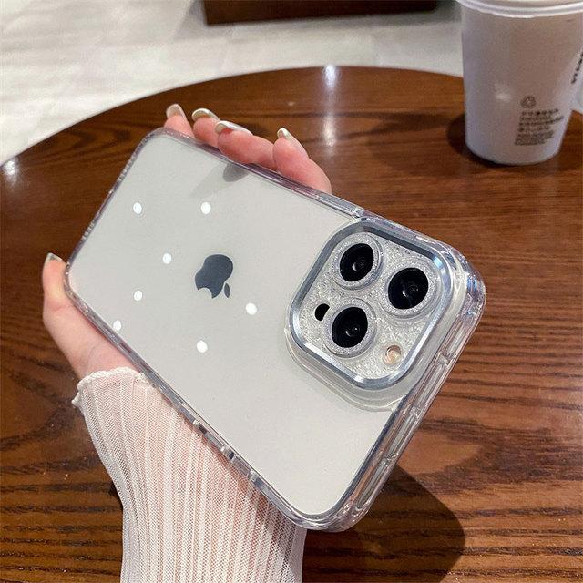 

Силиконовый чехол для телефона с блестящей защитой линз для Iphone 14 13 12 11 Pro Max Xr Xs Max 14 Plus, мягкий противоударный бампер, прозрачный чехол