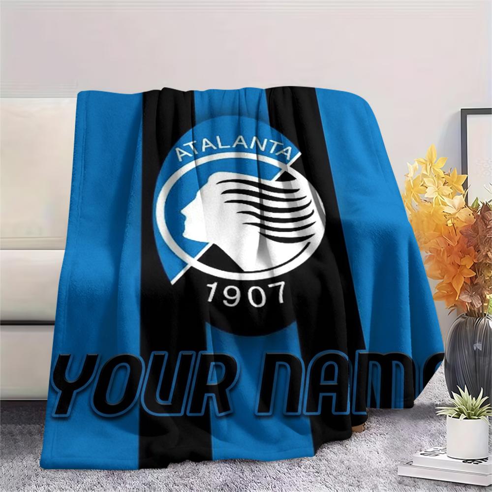 1PC Custom Name Atalanta BC Patterned Flannel Blanket Suitable For All Seasons for Home Decor Warmth and Comfort Gifts Holiday Present