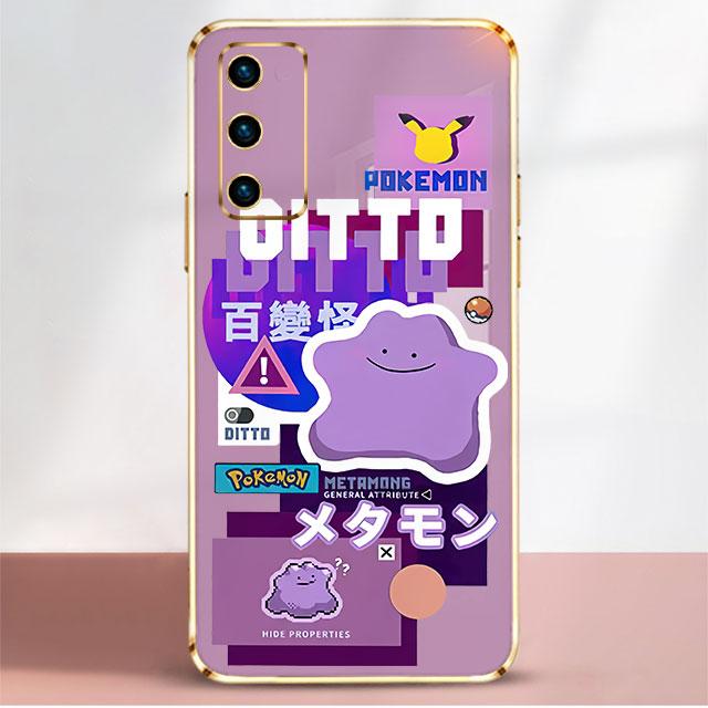 

Чехол с цветным покрытием для Samsung Galaxy S22 Ultra S21 FE S20 Plus S10 Note 20 10 M62 M53 M51, чехол для телефона, милый чехол Pokemon 2 Funda Samsung M30s(M21)