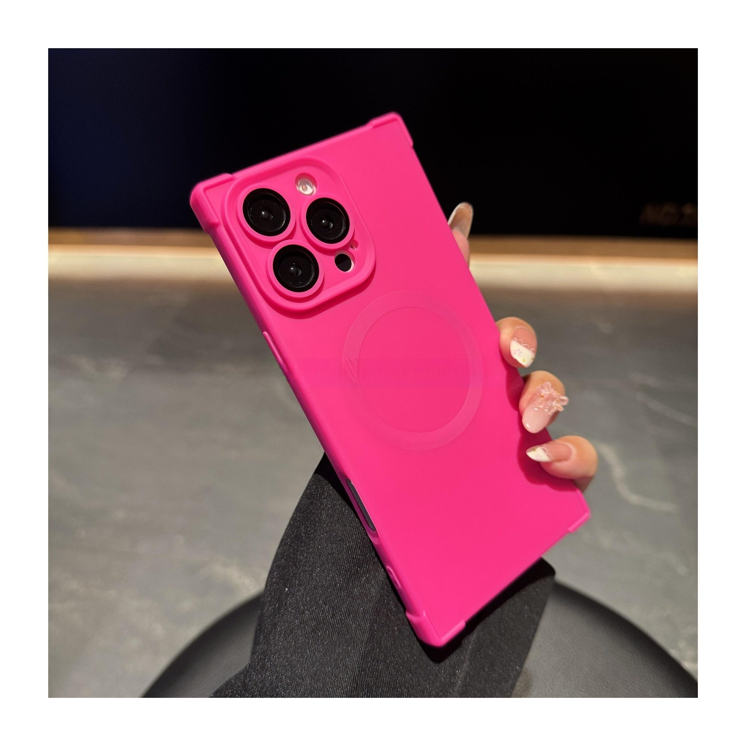 

Роскошные чехлы для телефона с беспроводной зарядкой Magsafe для iPhone 12 13 14 15 16 Pro Max Plus Мягкий силиконовый магнитный бампер For iPhone 16 Pro Max