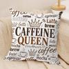 Coffee Typography Cushion Cover Pillow Case Short Plush Square Throw Pillow Covers Pillowcase Sofa Home Decor Gift