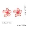 Pinkdudu Gradient Sakura Enamel Stud Earrings Sweet Floral Earrings for Women Jewelry PD1947